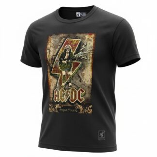 Camiseta Rock AC/DC Angus Young - Premium Urban Edition - Ciervo Negro