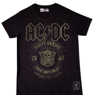 Camiseta Rock AC/DC Dirty Deeds - Premium Urban Edition - Ciervo Negro