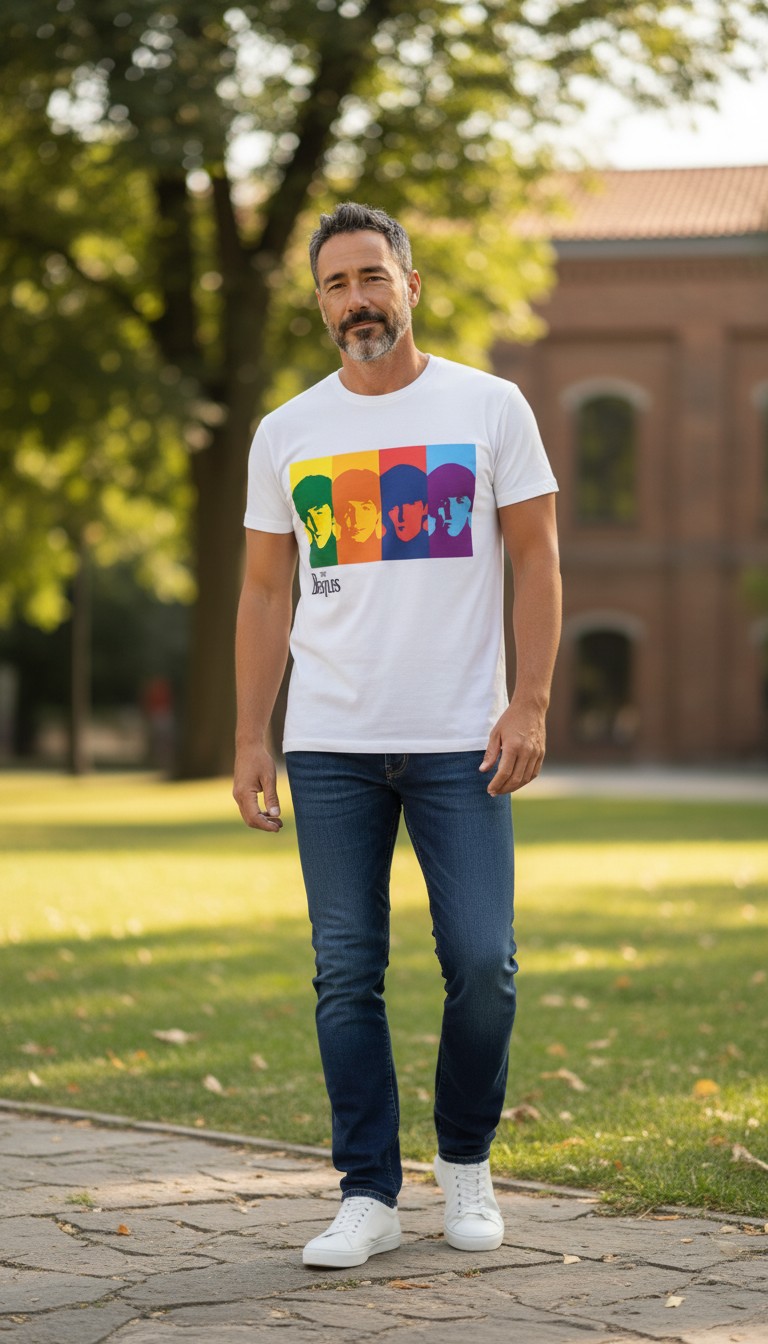 Camiseta The Beatles Pop Art Edition - Premium Urban White - Ciervo Negro - Image 2