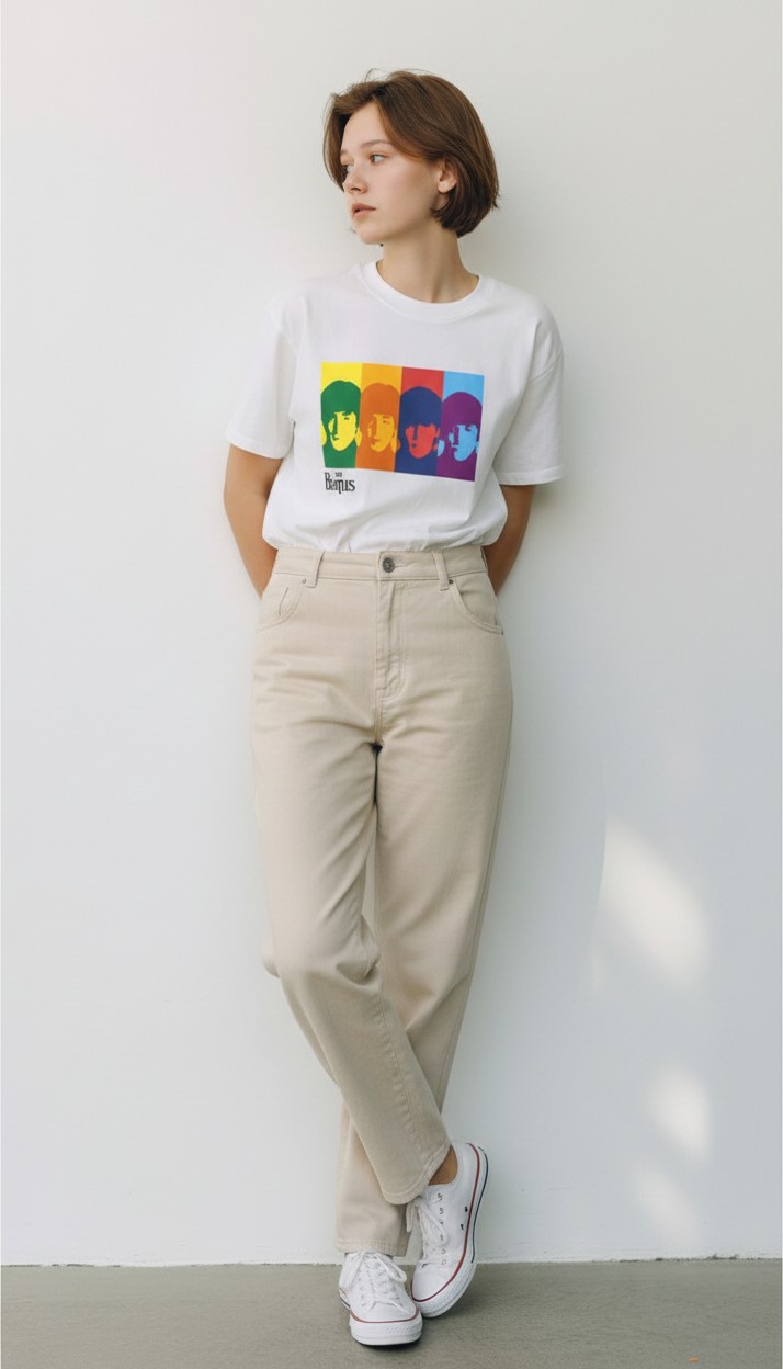 Camiseta The Beatles Pop Art Edition - Premium Urban White - Ciervo Negro - Image 5