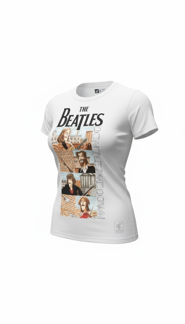 Camiseta The Beatles Don't Let Me Down Rooftop Edition - Premium Urban White - Ciervo Negro