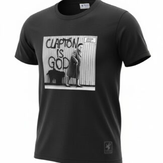 Camiseta Eric Clapton 'Clapton is God' - Premium Vintage Black - Ciervo Negro