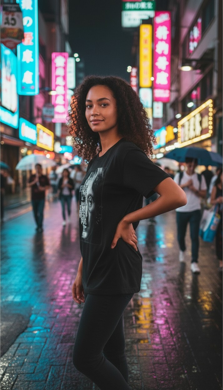 Camiseta John Lennon 'Dreamer' Typography - Premium Onyx Black - Ciervo Negro - Image 5