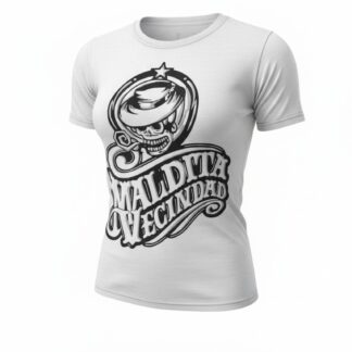 Camiseta Maldita Vecindad 'Pachuco Skull' - Premium White Edition - Ciervo Negro