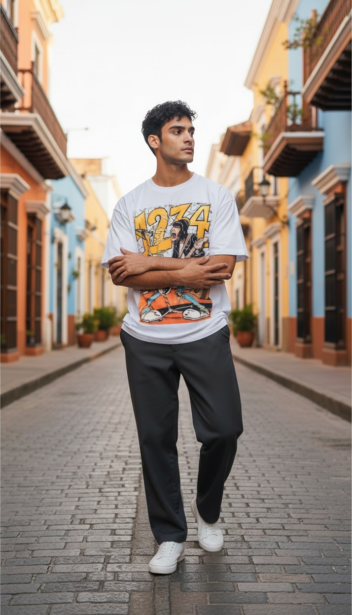 Camiseta Ramones '1-2-3-4 Punk Blast' - Premium White Edition - Ciervo Negro - Image 4