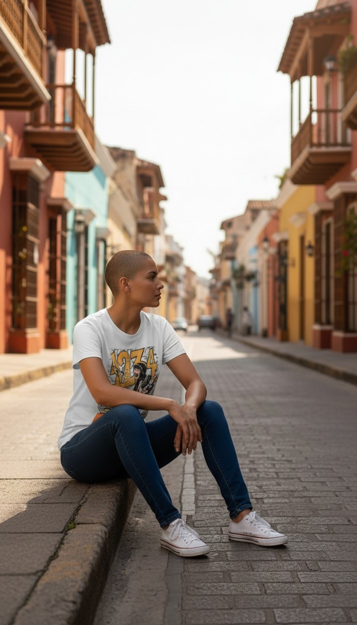 Camiseta Ramones '1-2-3-4 Punk Blast' - Premium White Edition - Ciervo Negro - Image 5