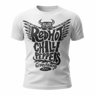 Camiseta Red Hot Chili Peppers 'Organic Asterisk' - Premium White Edition - Ciervo Negro