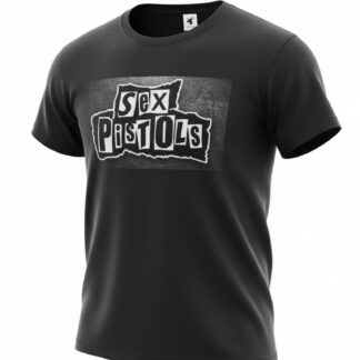 Camiseta Sex Pistols 'Ransom Note Logo' - Premium Onyx Black - Ciervo Negro